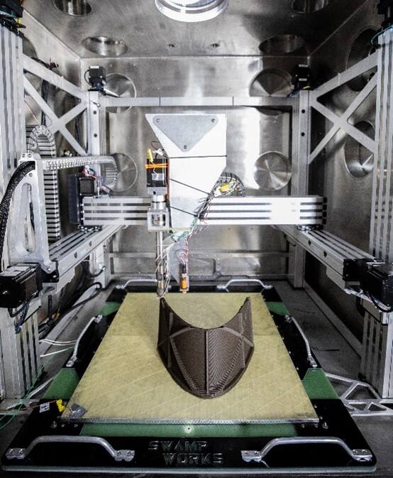 The ARGO gantry with the Universal Build Plate installed.